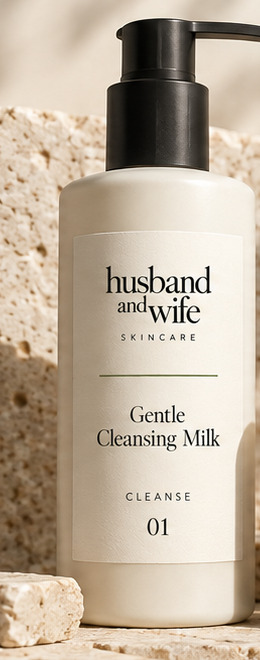 Proposed Husband and Wife Gentle Cleansing Milk packaging design